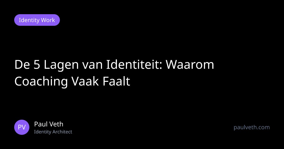 De 5 Lagen van Identiteit: Waarom Coaching Vaak Faalt