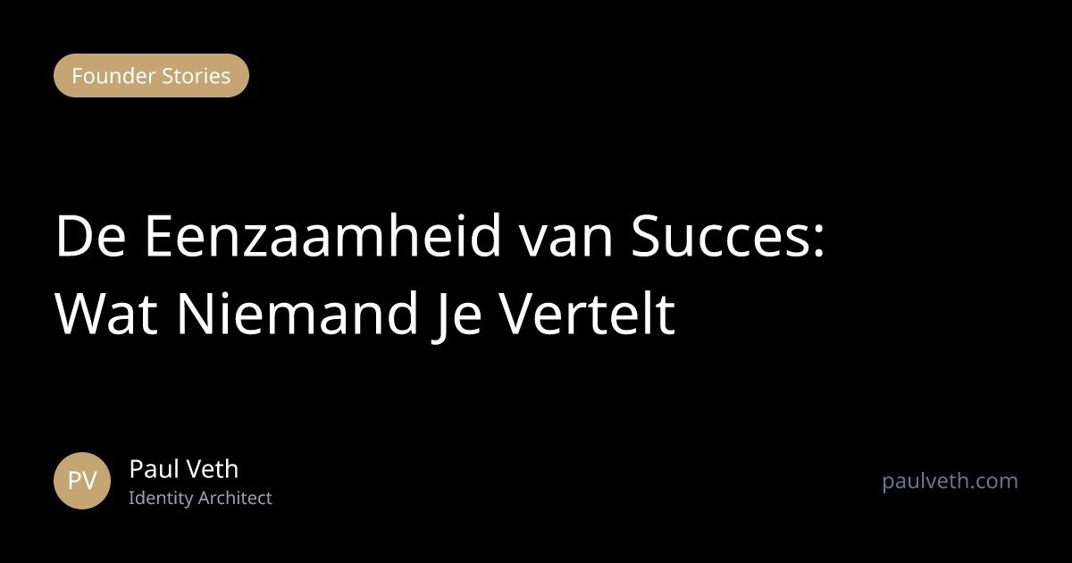 De Eenzaamheid van Succes: Wat Niemand Je Vertelt