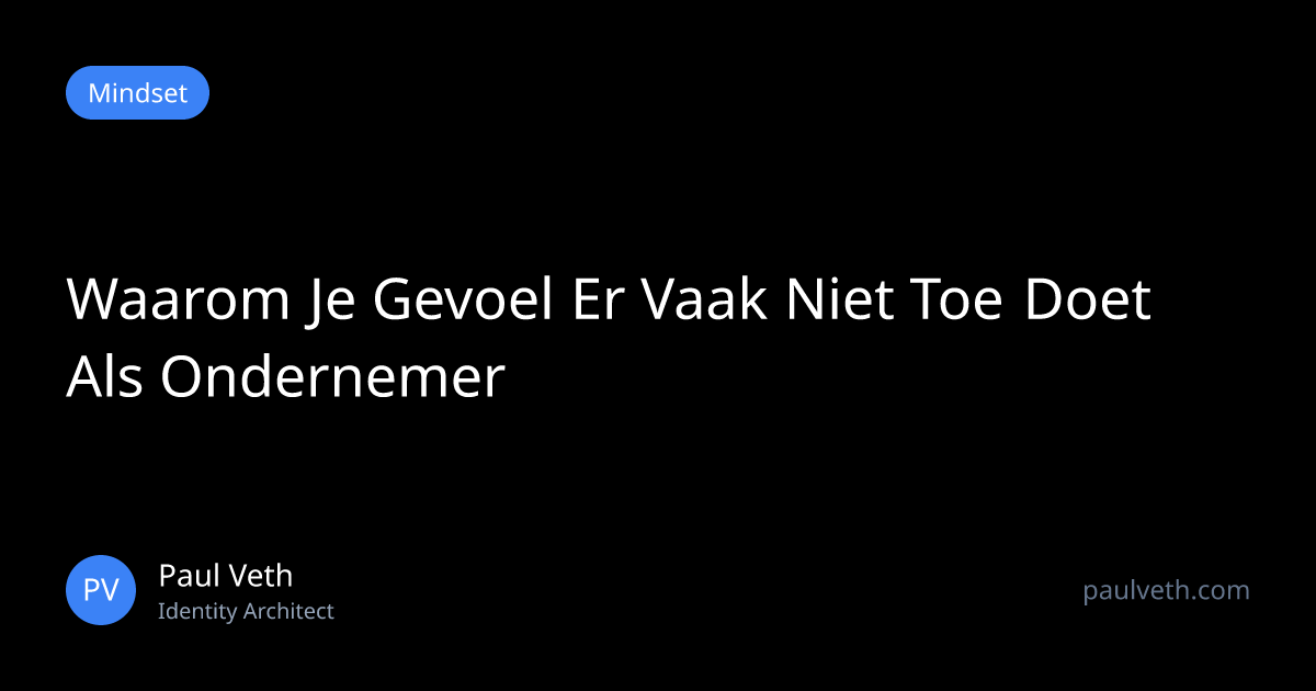 Waarom Je Gevoel Er Vaak Niet Toe Doet Als Ondernemer