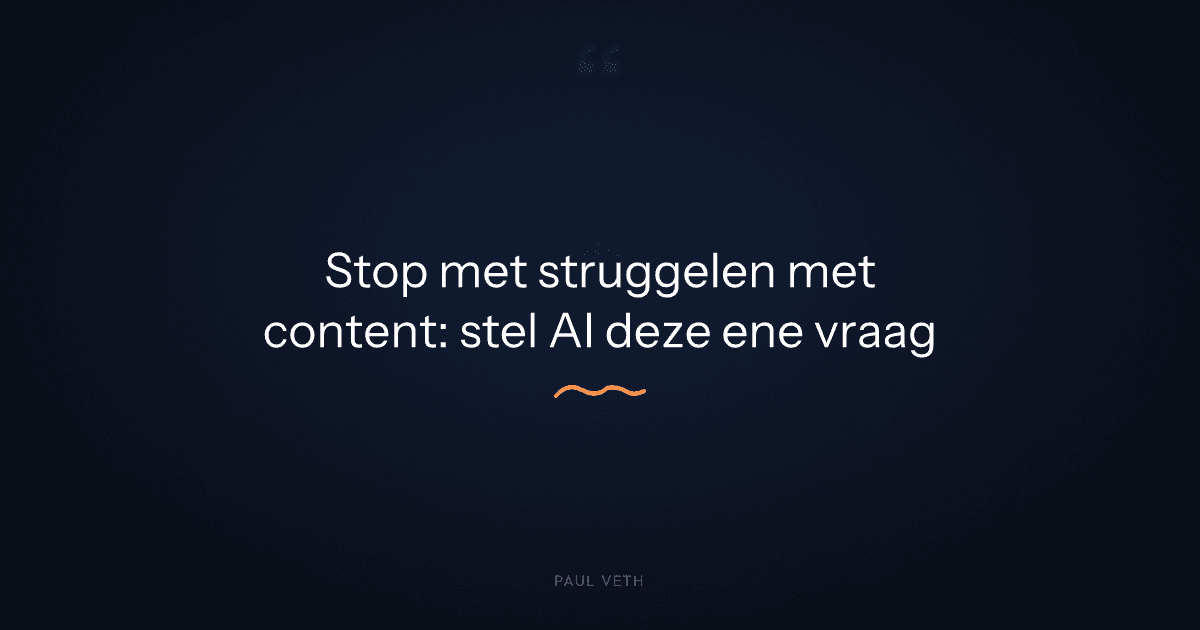 Hoe maak je content als je niet weet waarover je moet praten?