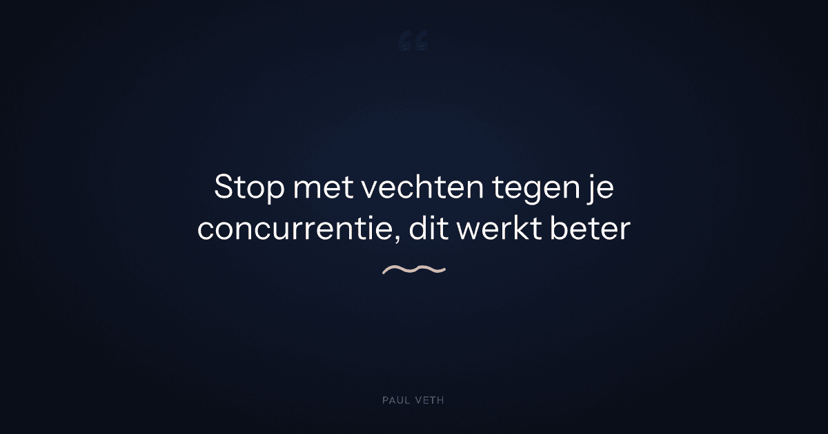 Waarom focus op concurrentie je bedrijf laat verliezen