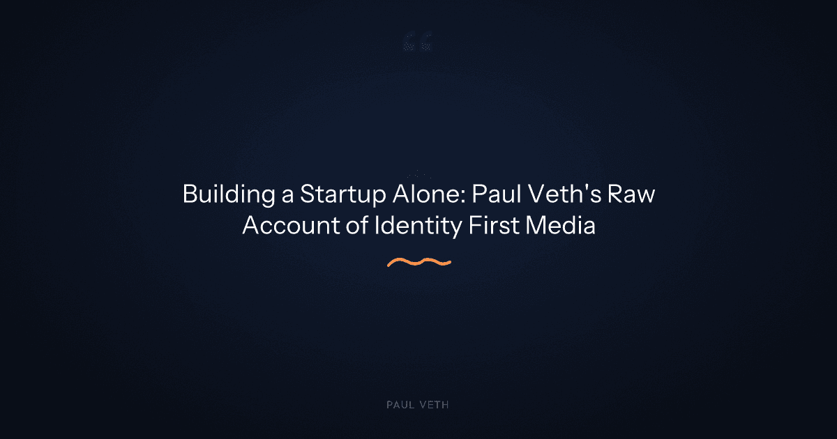 How Do You Build a Startup Alone When You Have a Family and a Life?