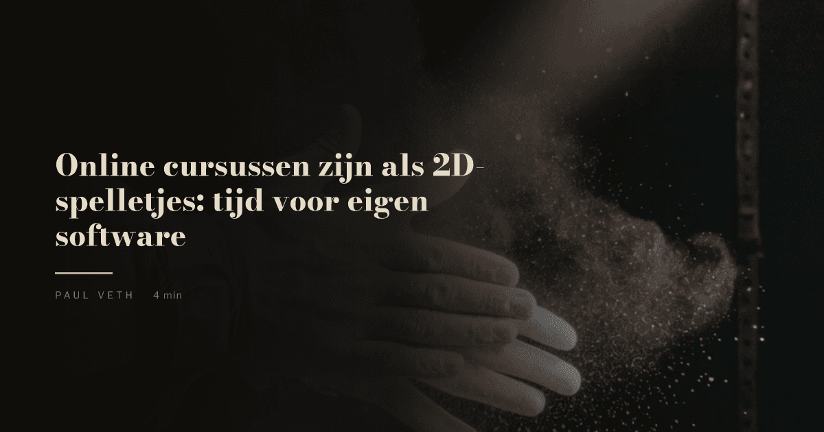 Waarom zijn online cursussen niet meer genoeg voor experts?