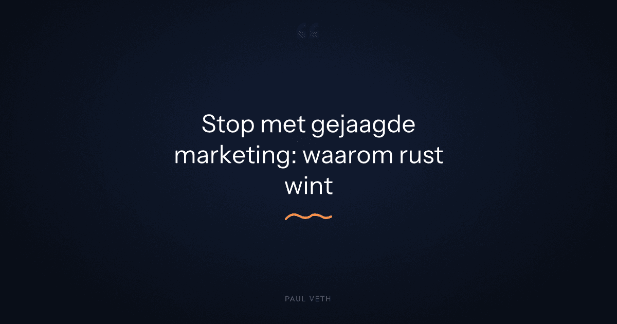Waarom is rust belangrijker dan urgentie in marketing?