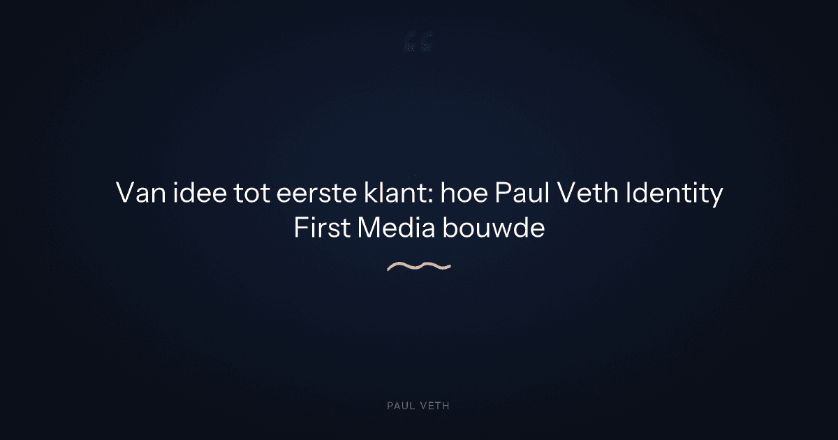 Hoe bouw je een startup vanuit identiteit in het AI-tijdperk?