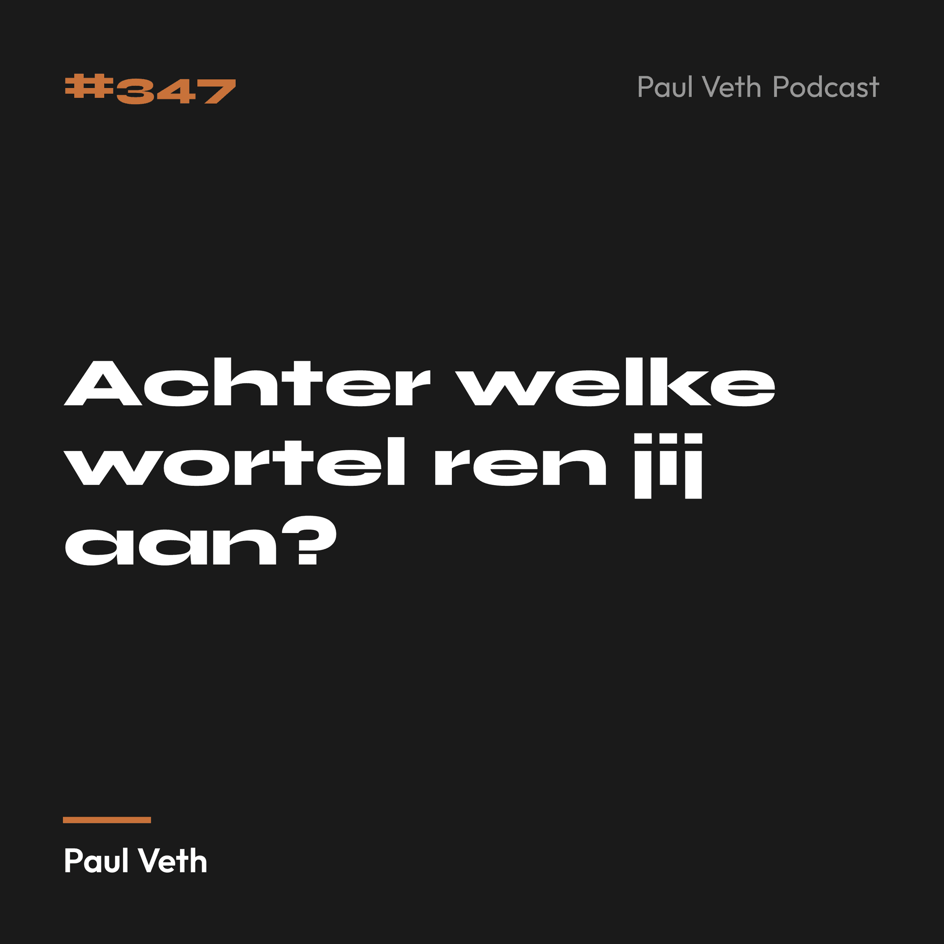 Achter welke wortel ren jij aan?