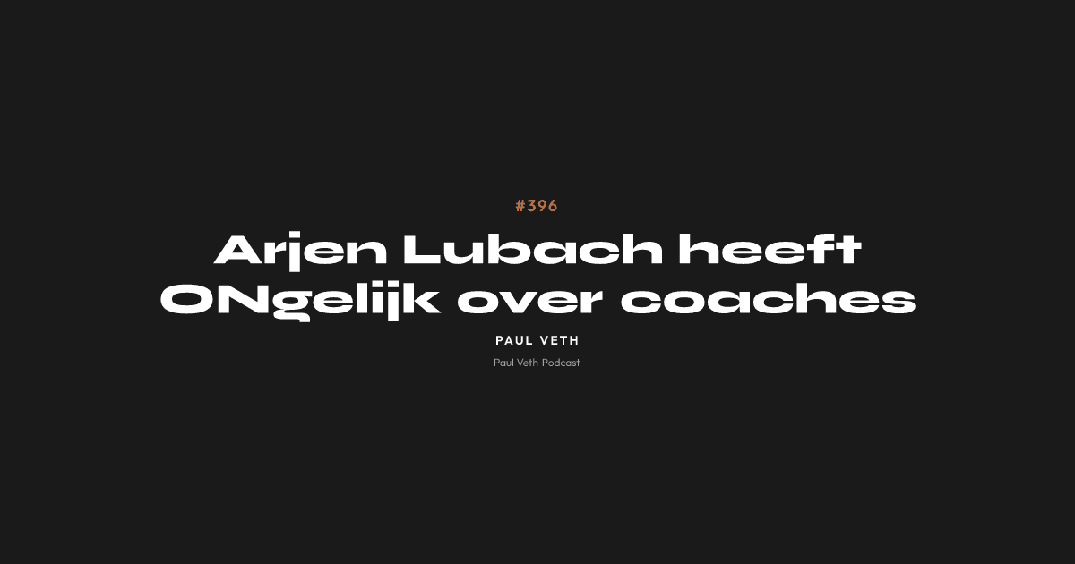 Arjen Lubach heeft ONgelijk over coaches