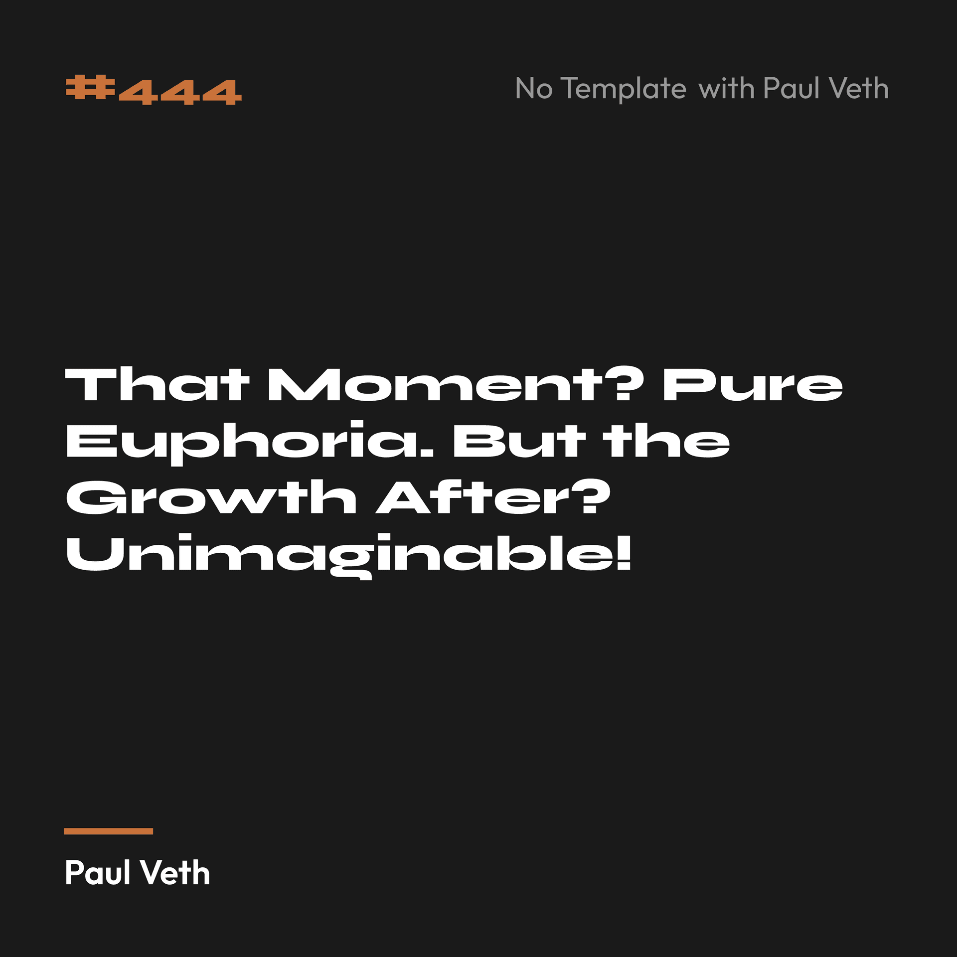 That Moment? Pure Euphoria. But the Growth After? Unimaginable!