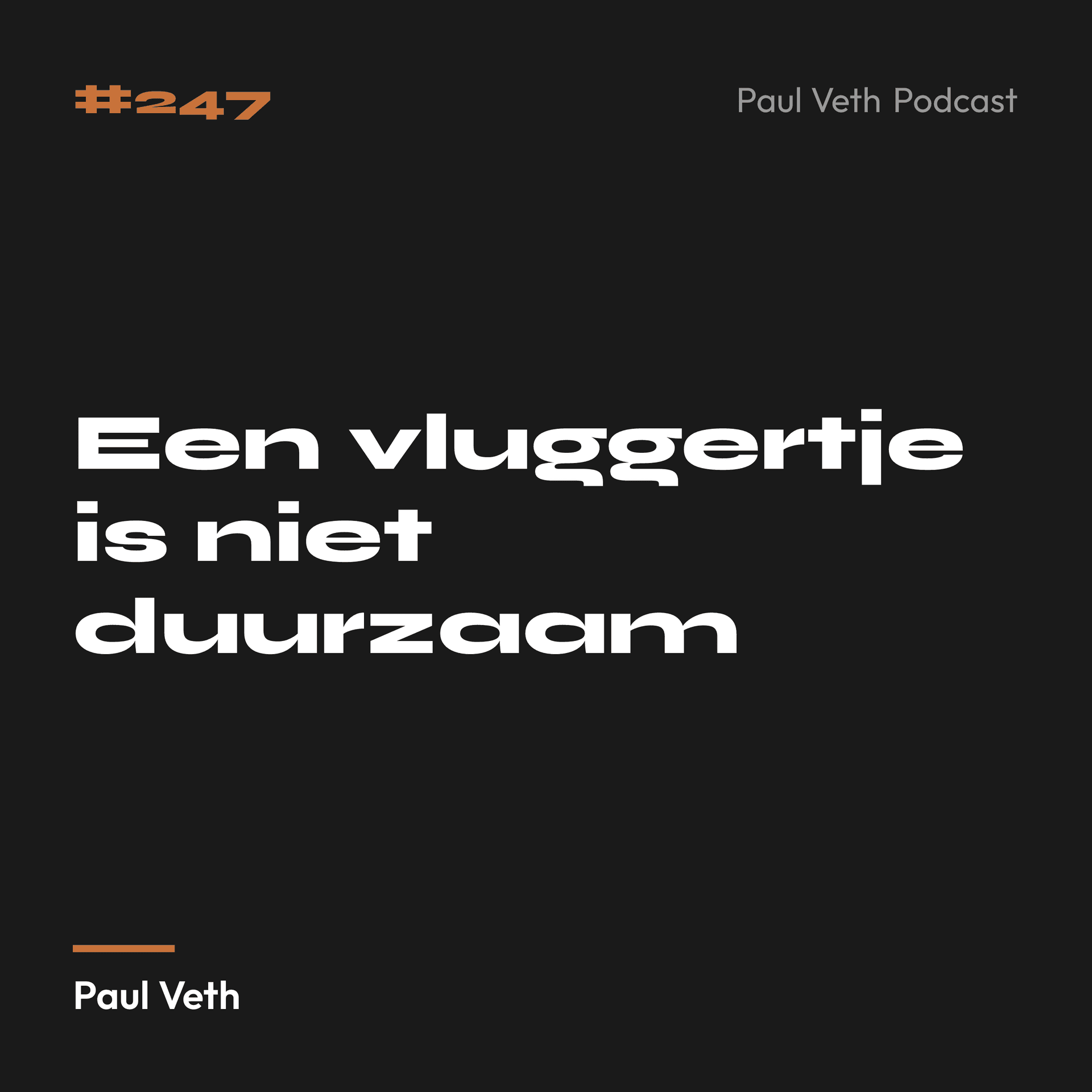 Een vluggertje is niet duurzaam