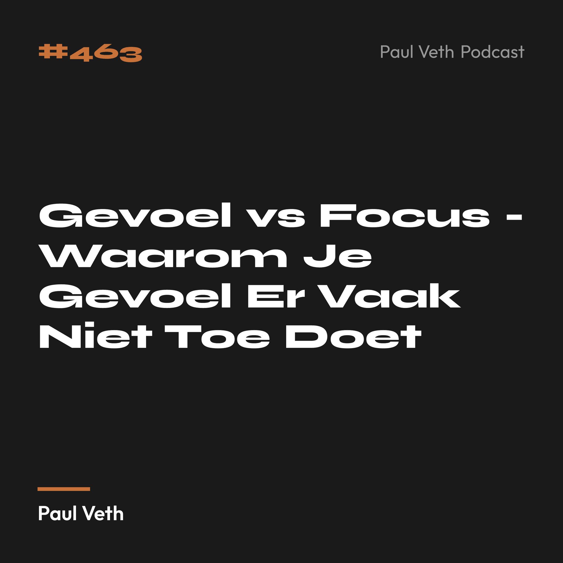 Gevoel vs Focus - Waarom Je Gevoel Er Vaak Niet Toe Doet