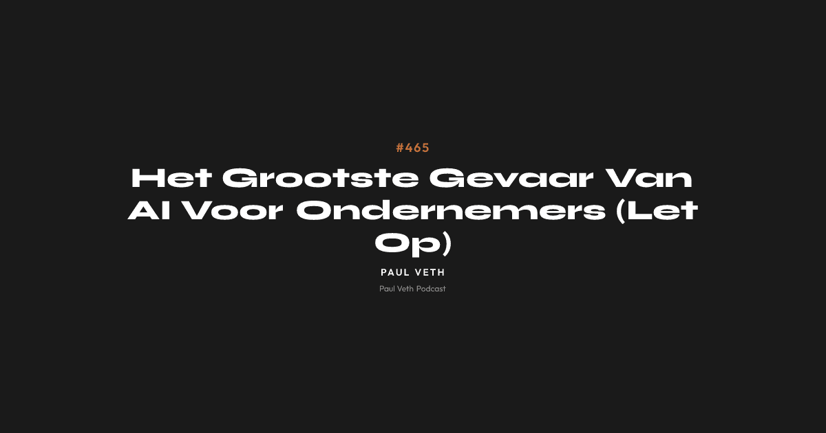 Het Grootste Gevaar Van AI Voor Ondernemers (Let Op)