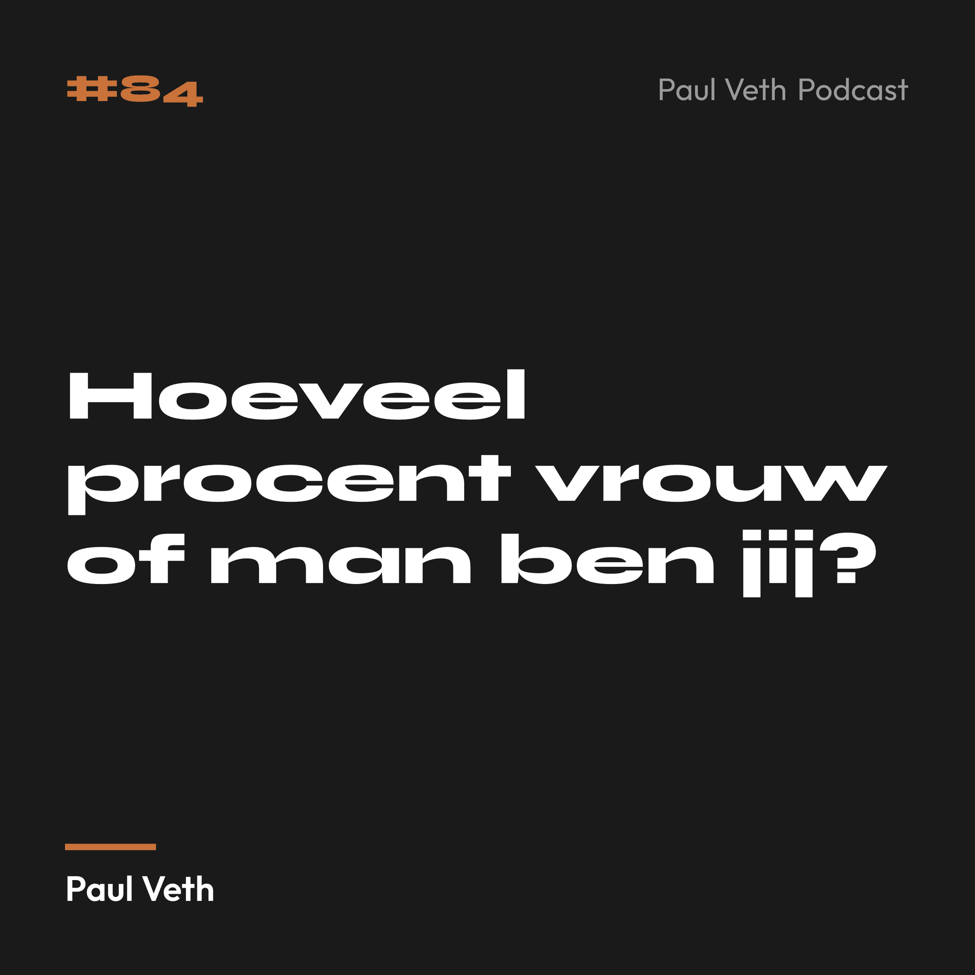 Hoeveel procent vrouw of man ben jij?