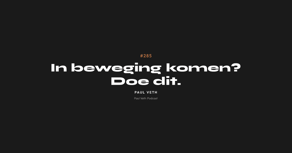 In beweging komen? Doe dit.