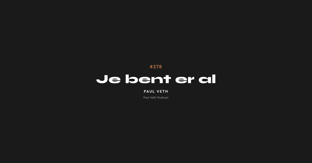 Je bent er al
