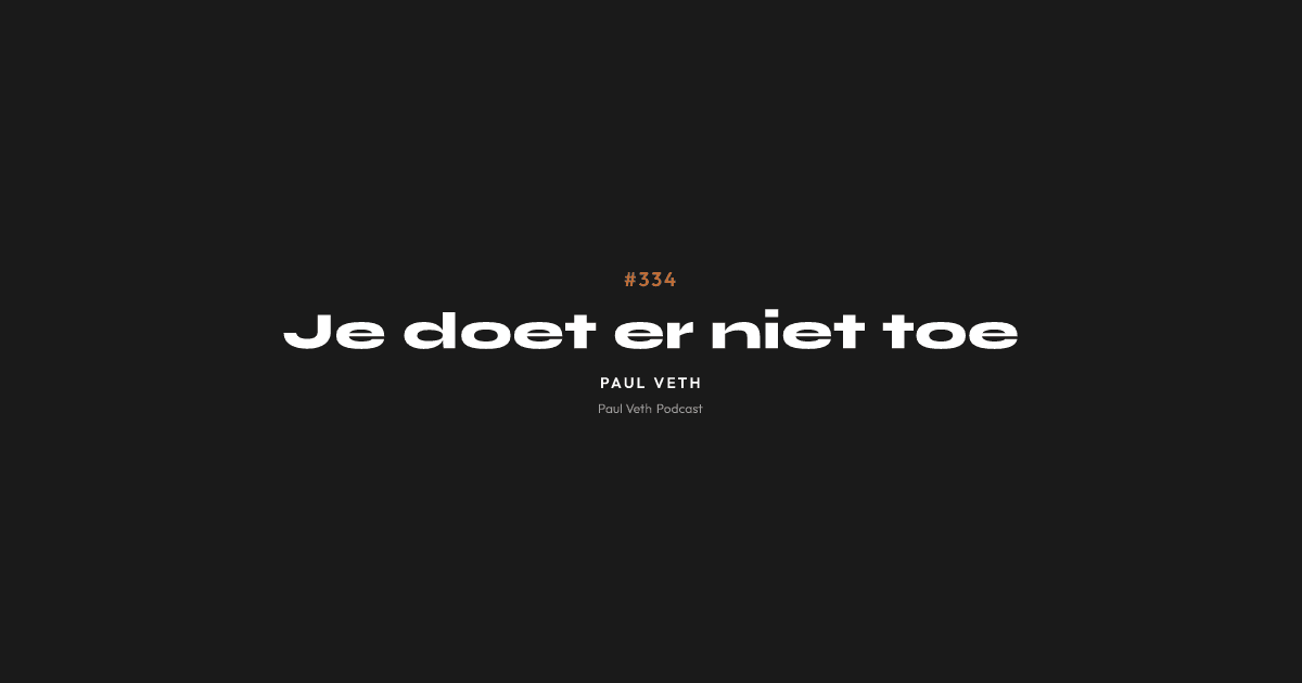 Je doet er niet toe