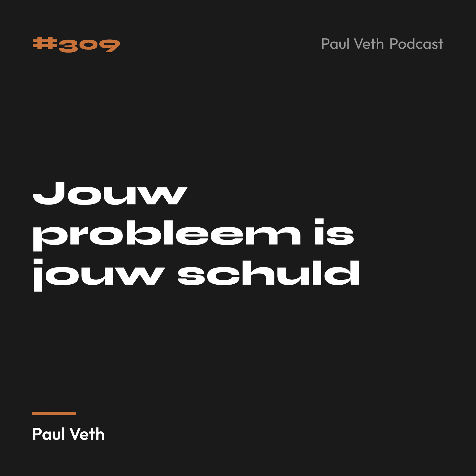 Jouw probleem is jouw schuld