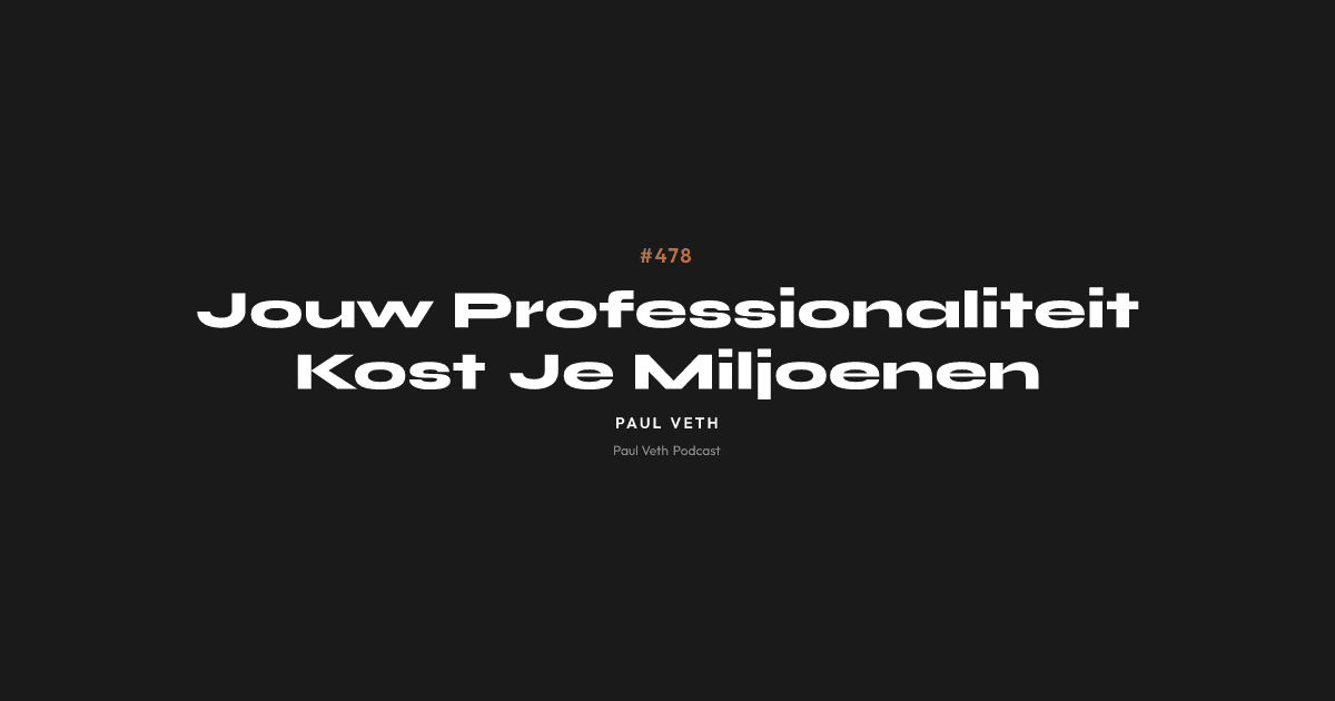 Jouw Professionaliteit Kost Je Miljoenen