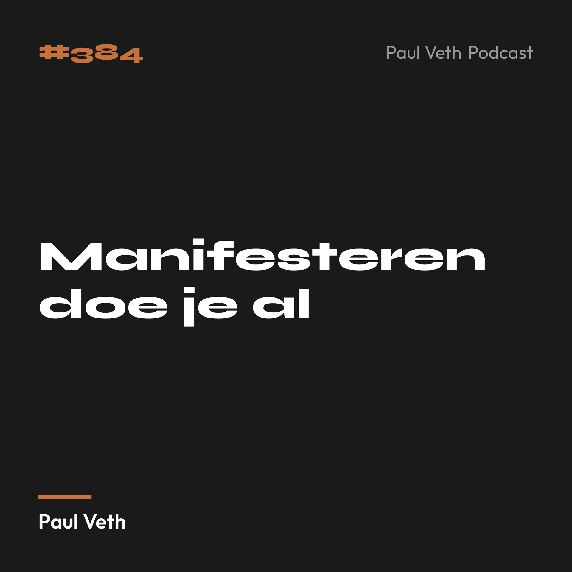 Manifesteren doe je al