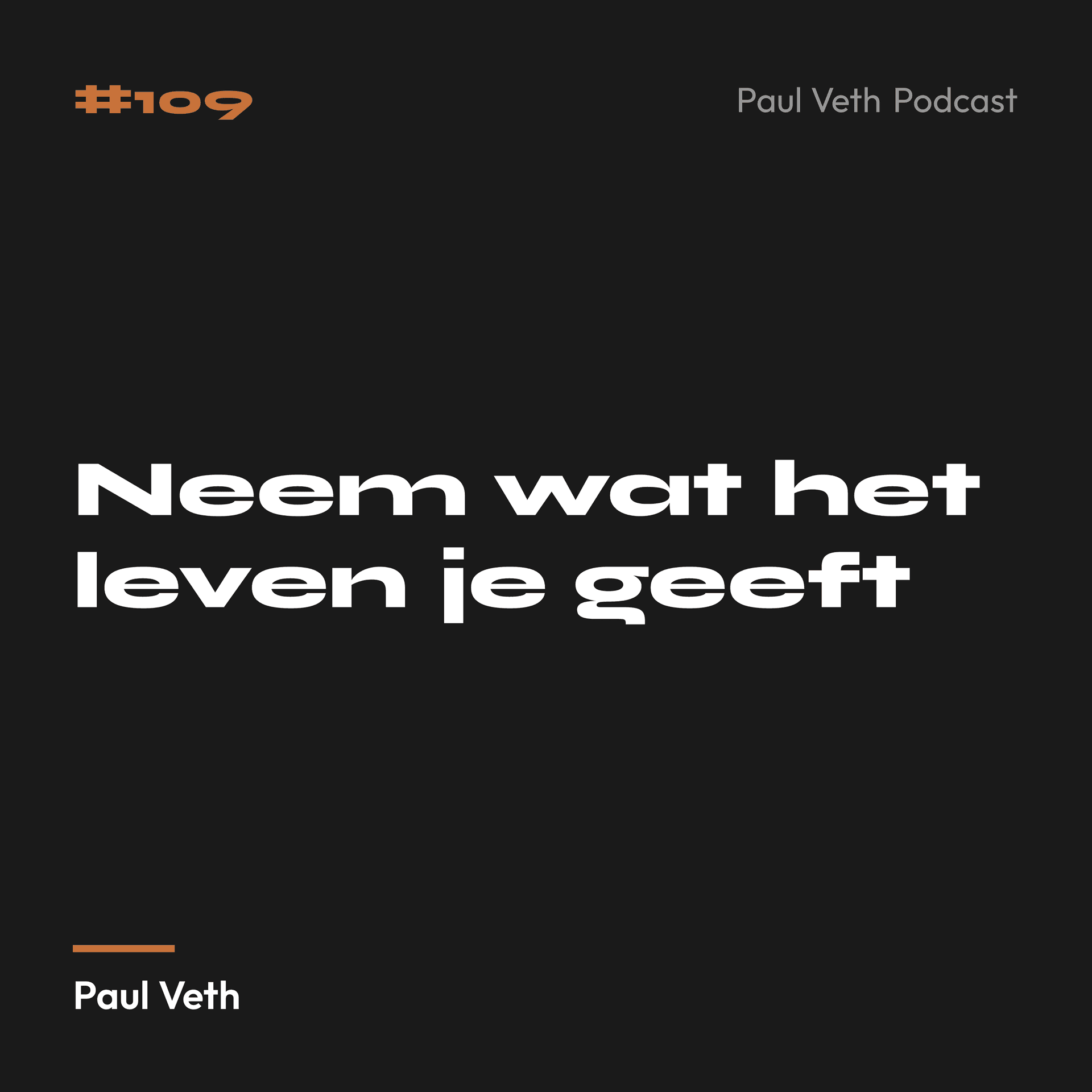 Neem wat het leven je geeft