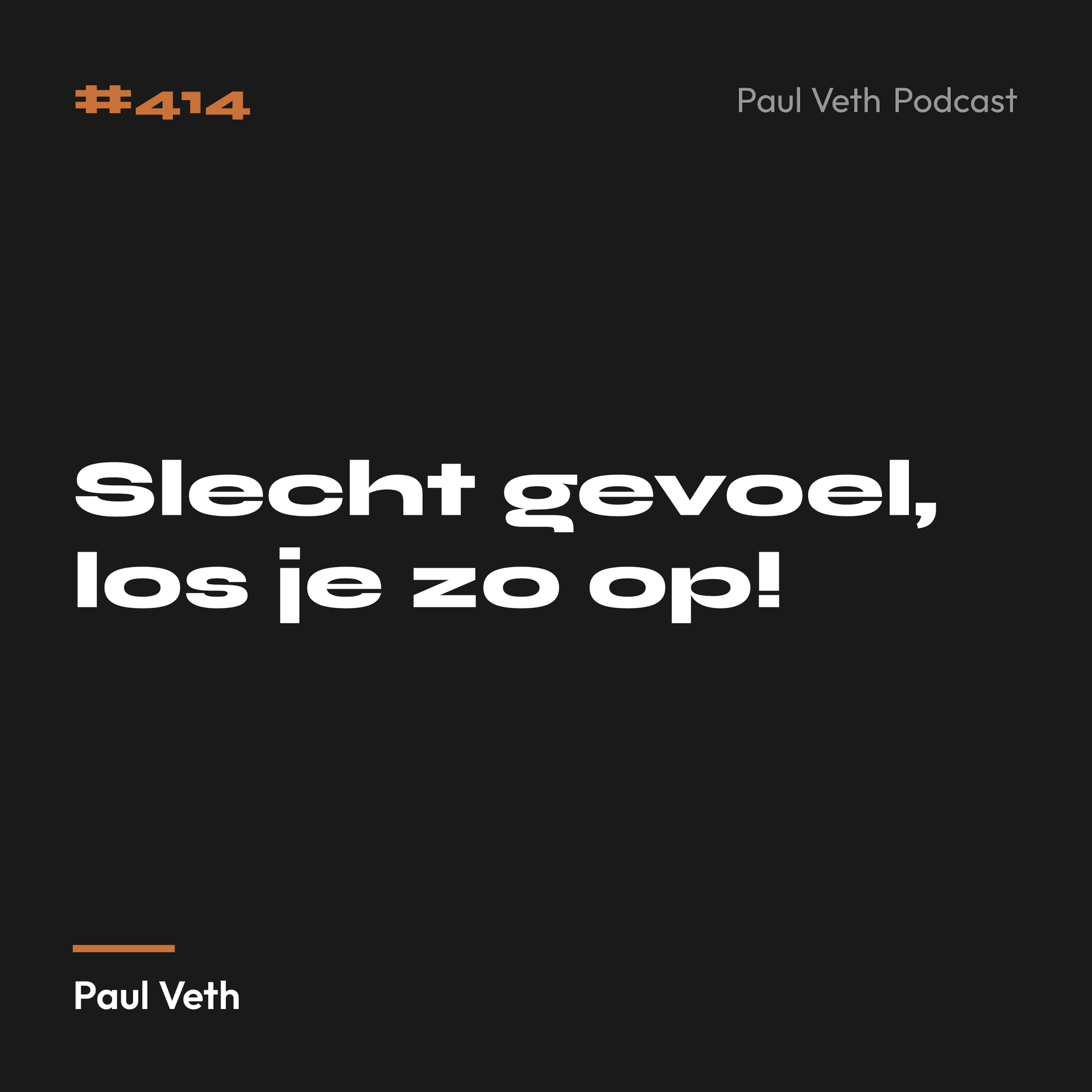 Slecht gevoel, los je zo op!