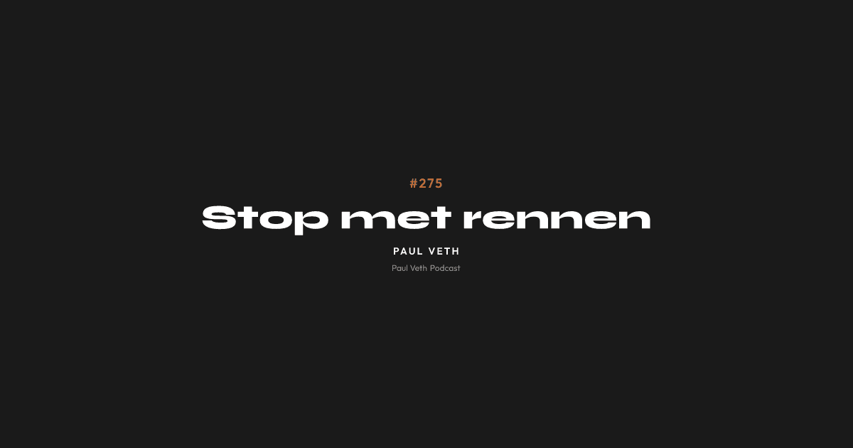 Stop met rennen