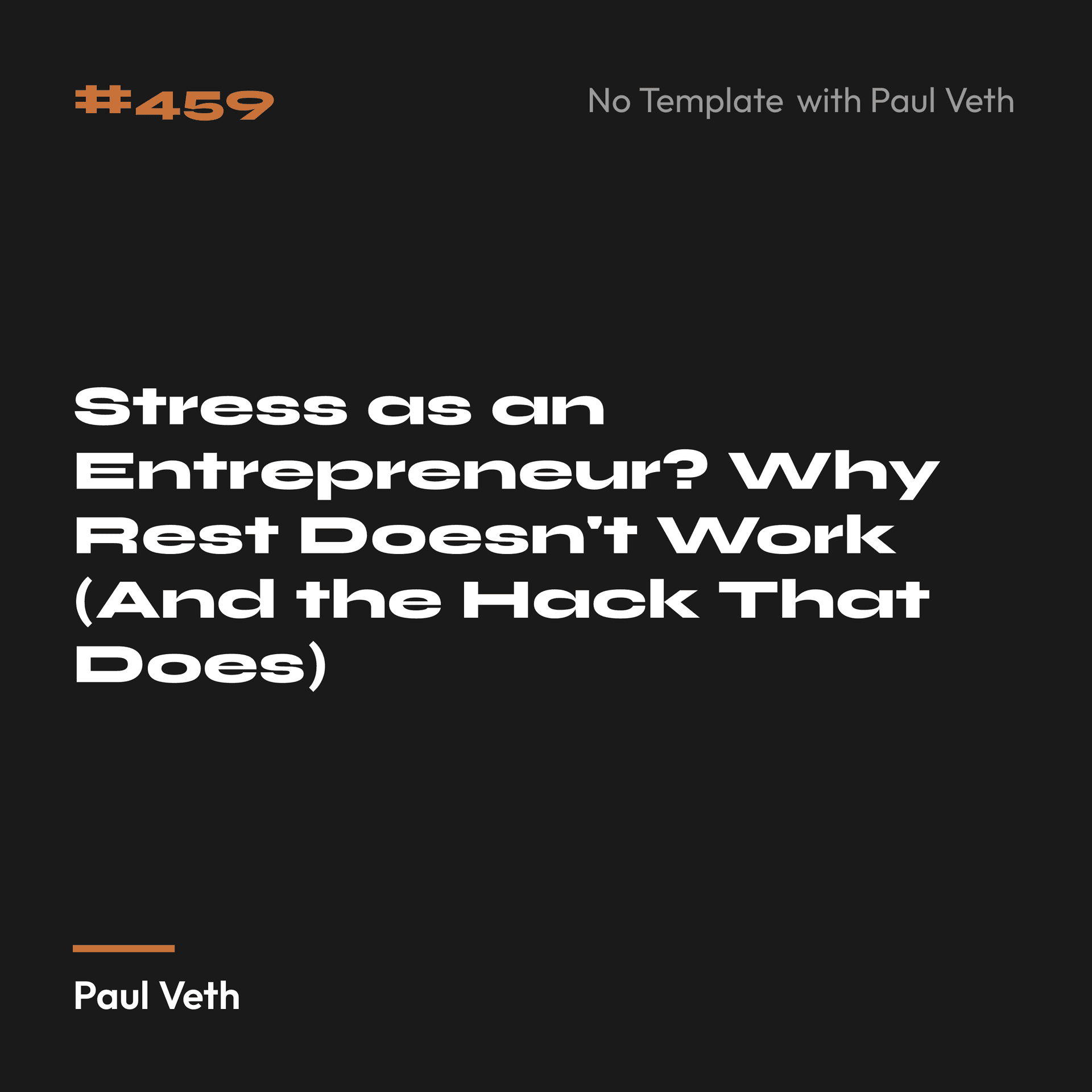 Stress as an Entrepreneur? Why Rest Doesn't Work (And the Hack That Does)