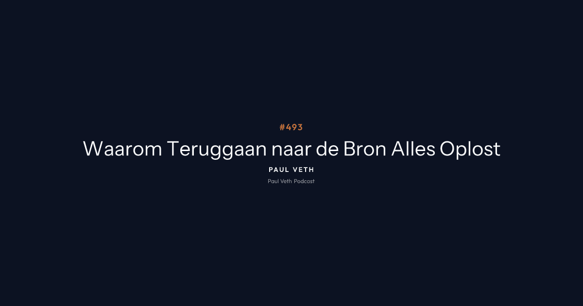 Altijd Terug naar de Bron: Waarom Dat Alles Oplost