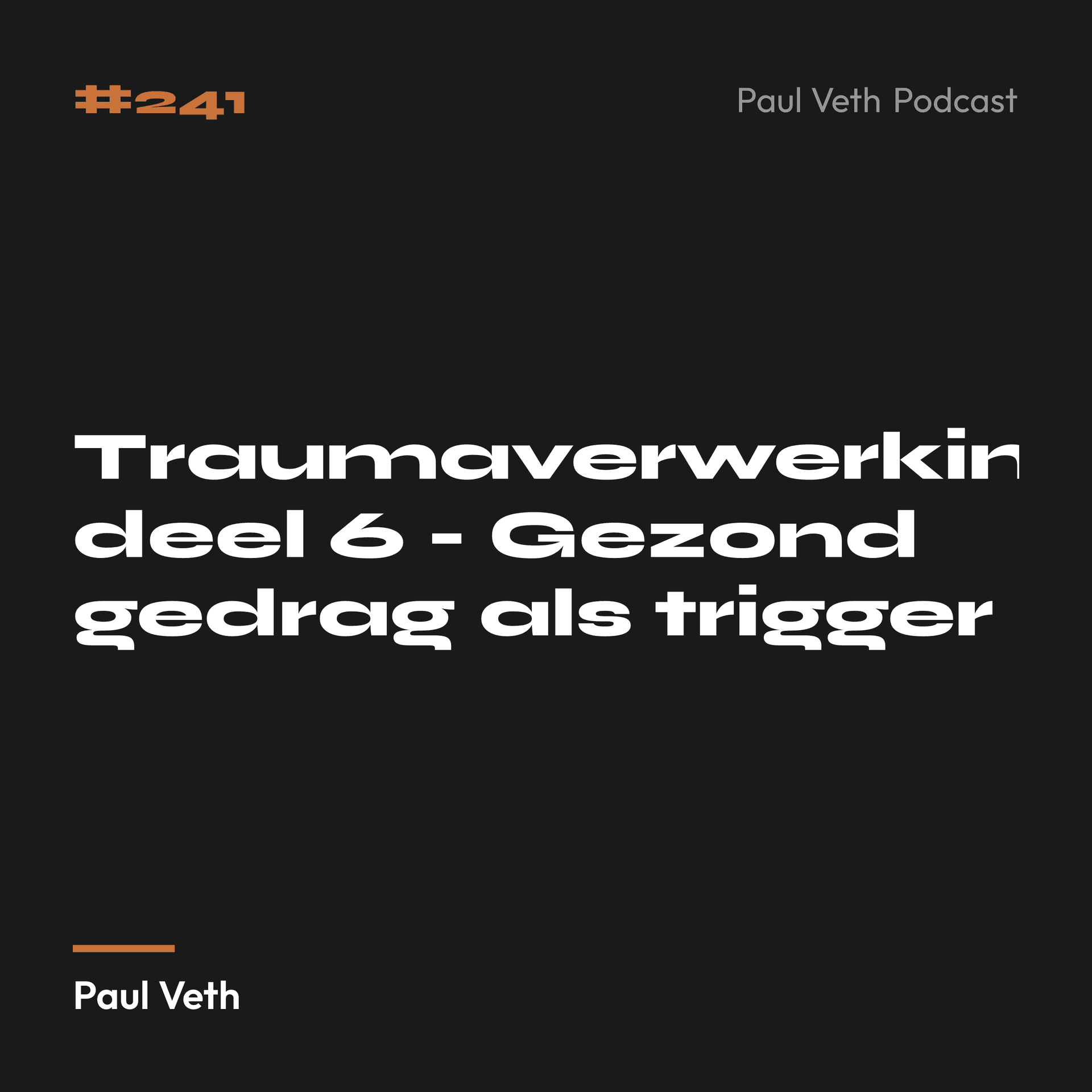 Traumaverwerking deel 6 - Gezond gedrag als trigger