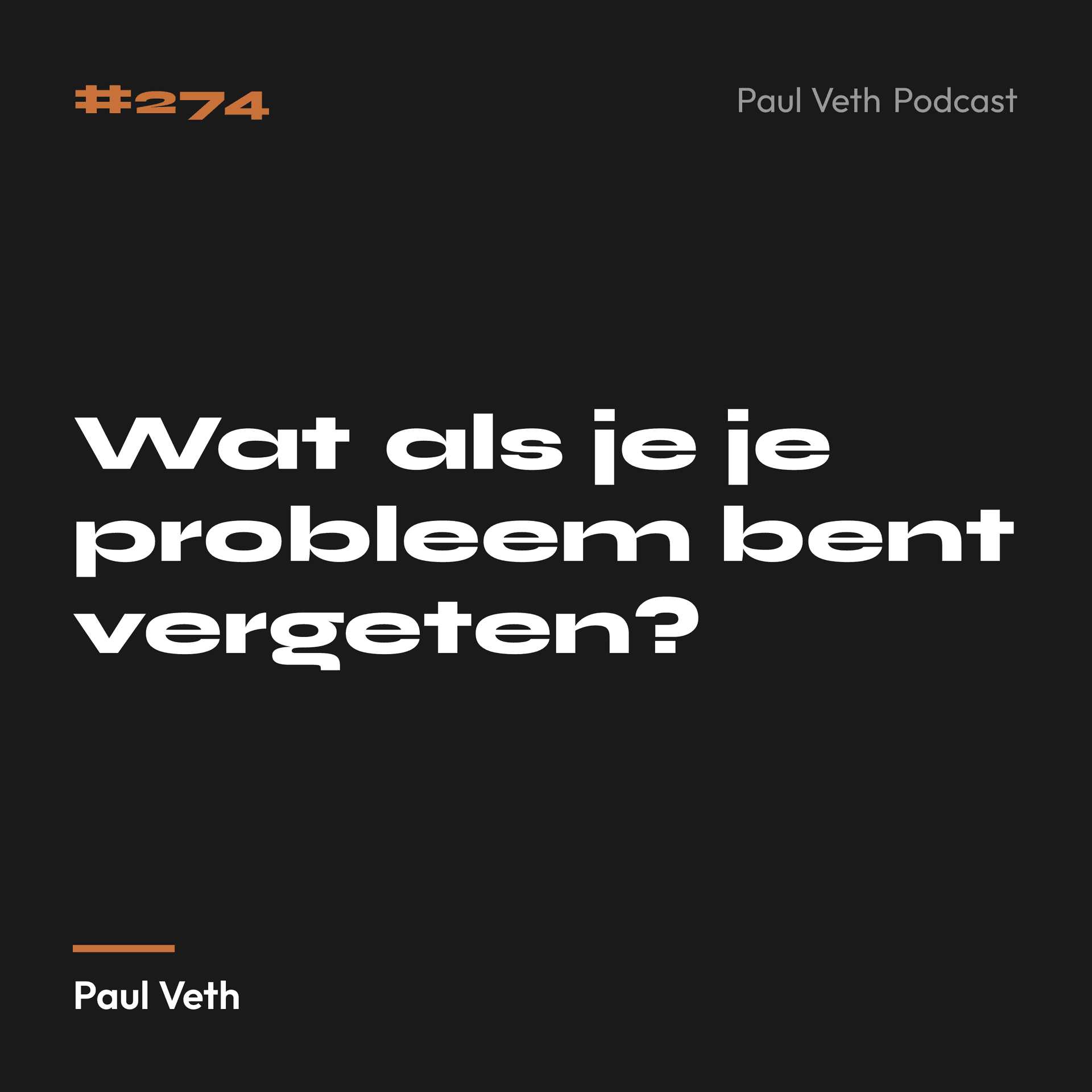 Wat als je je probleem bent vergeten?