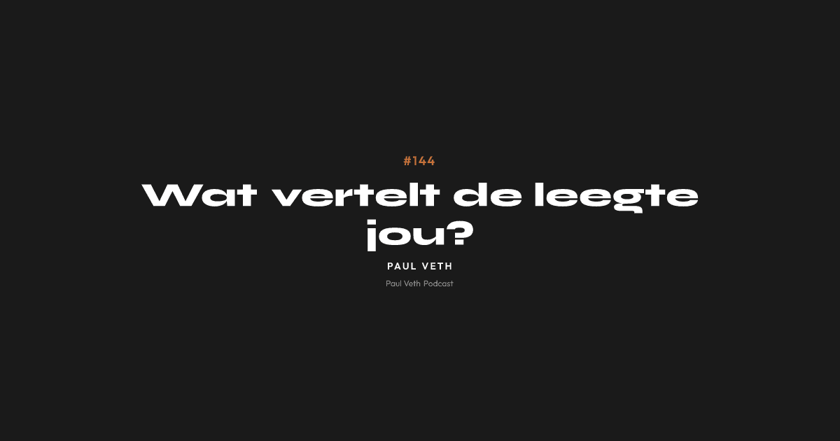 Wat vertelt de leegte jou?