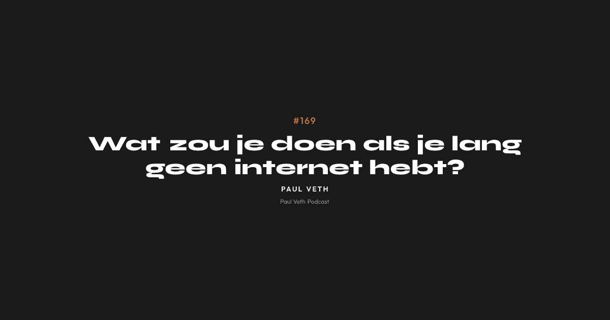 Wat zou je doen als je lang geen internet hebt?