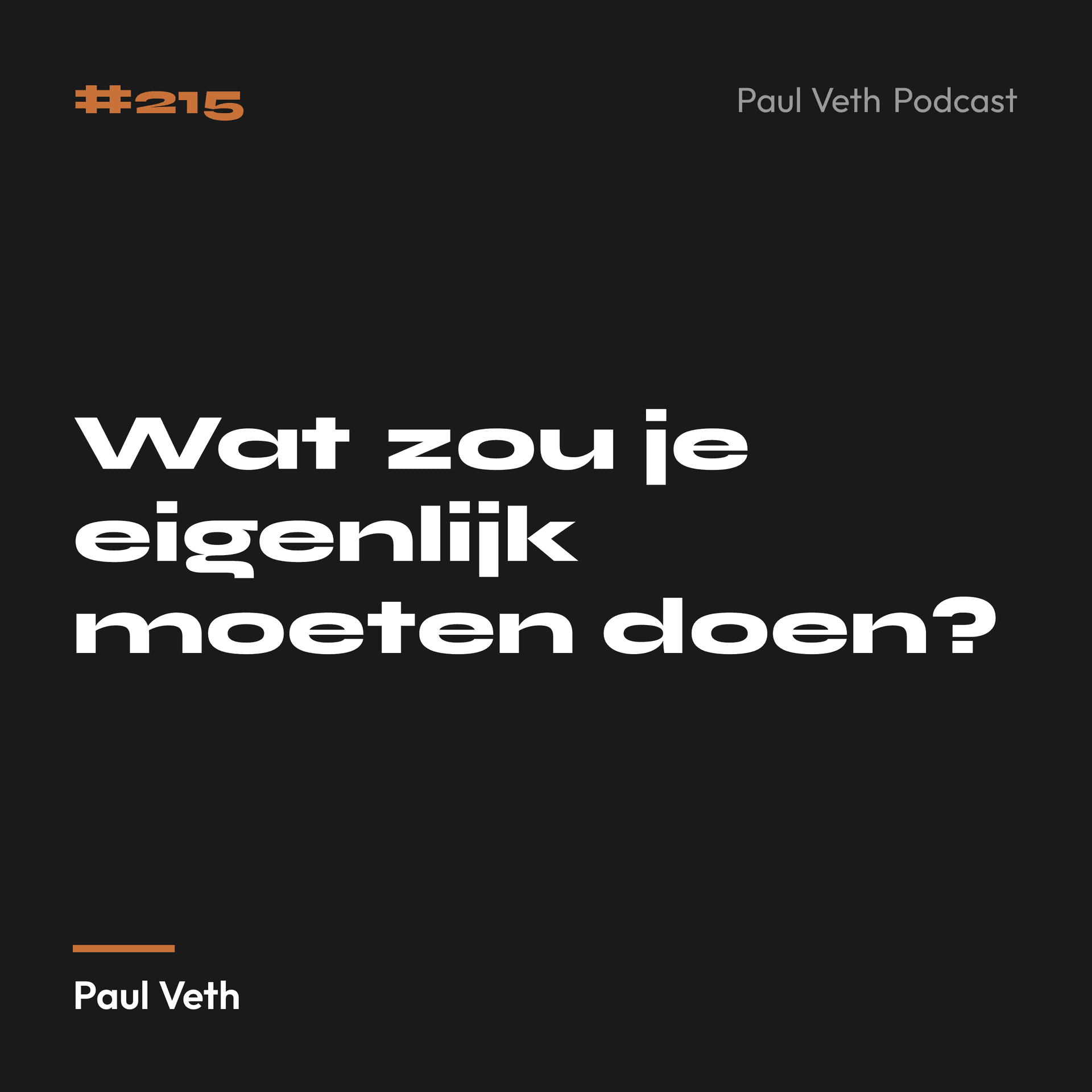 Wat zou je eigenlijk moeten doen?