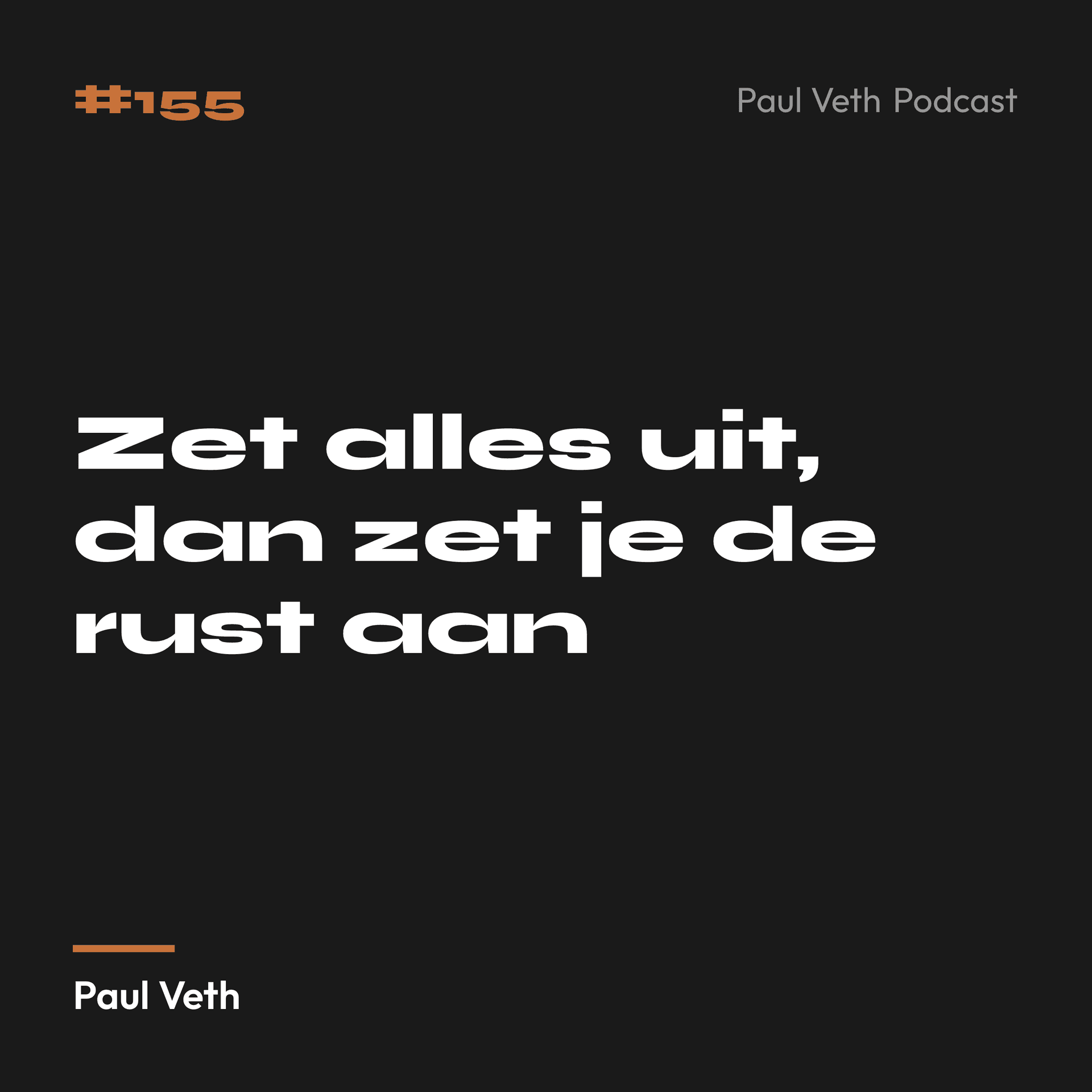 Zet alles uit, dan zet je de rust aan